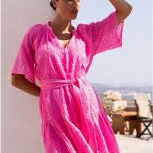 Oliphant Raglan Belted Mini Dress - Delray Pink